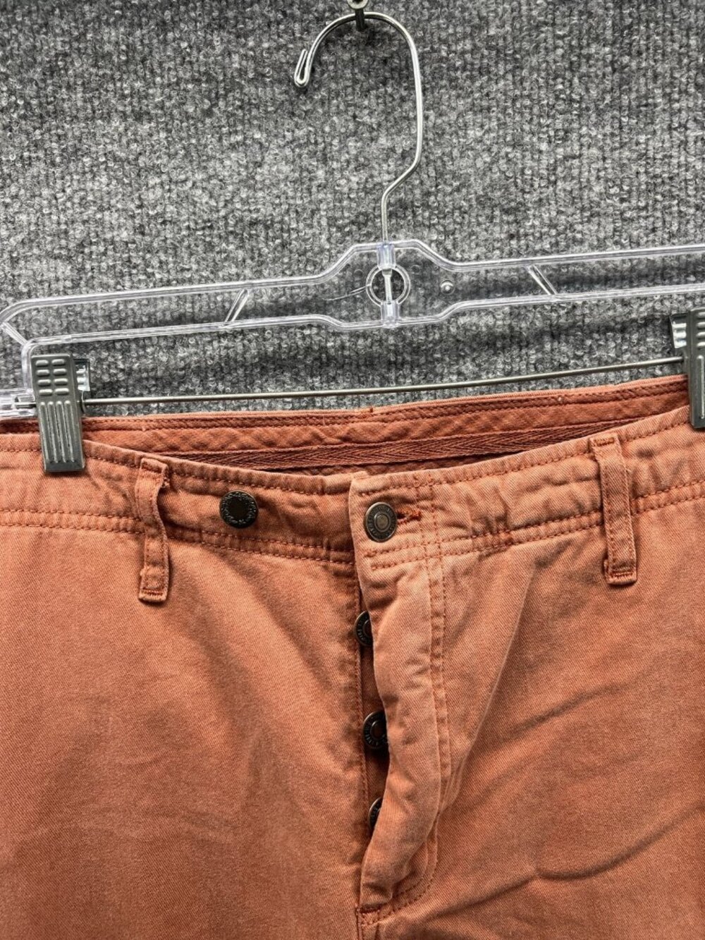 Free People Pants Men 30 Orange Chino Cotton Flat Front Relaxed Straight - Picture 7 of 11